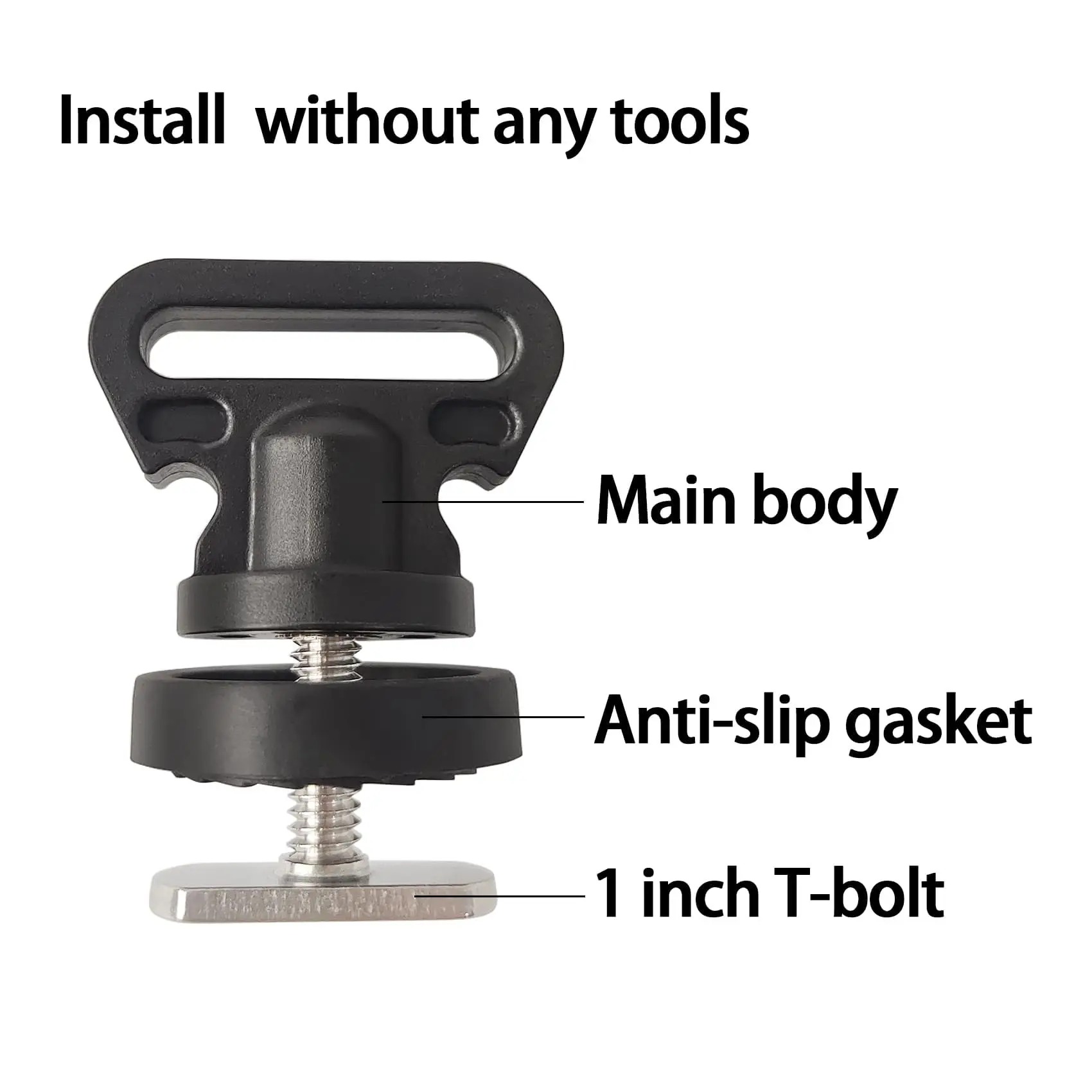 Fish Finder Mount - Kajak-Schienen-Spanngefestigungs-Ankerhalterung, horizontale/vertikale Spanngurte zur Sicherung von