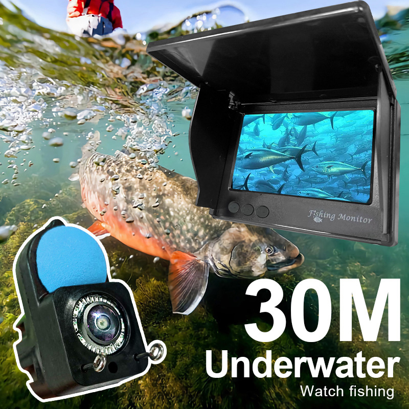 Fishing Camera - Unterwasser-Angelkamera, 1080P HD-Kamera, Infrarotlichter, tragbare Eisfischen-Fischfinder-Kamera,